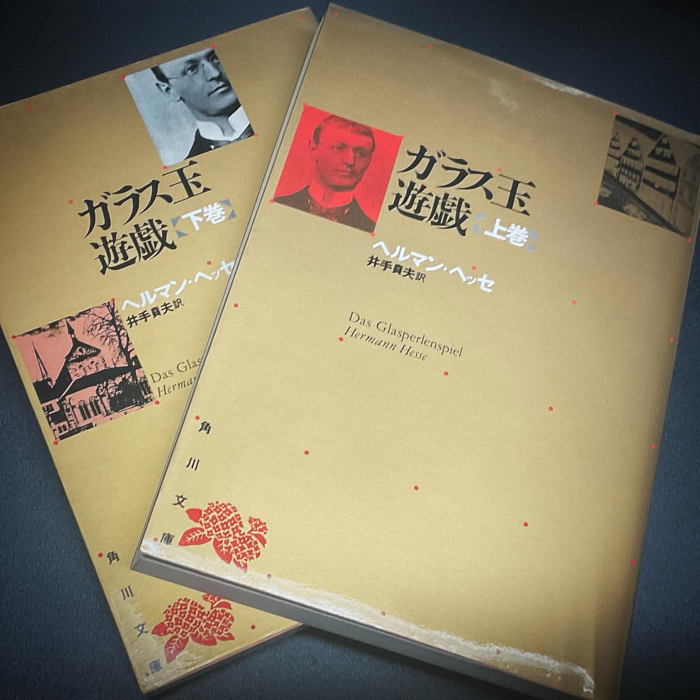 『ガラス玉遊戯』
ヘルマン・ヘッセ作、井手賁夫訳、角川文庫、1990年再販、（絶版）

店主が最も愛する本の一つです。
楽々市場のコンセプトに重要な影響を与えました。

“ガラス玉遊戯”いう心の遊び、
それを組立てているのは音楽で、
その基礎をなすのは瞑想だ。
本書は晩年のヘッセが十一年間、
心血を注いで完成させた生涯の決算であり、
詩人の願う
「自然と精神とのあいだの生命の振動」である。

（本体カバー、そで、より引用）

この傑作の紹介に、これ以上、店主が付け加える言葉はありません。
（楽々市場ラウンジにて常時開架）

#楽々園 #楽々市場 #本本本 #books #本の紹介 #ブックラウンジ #ヲタのヲススメ本